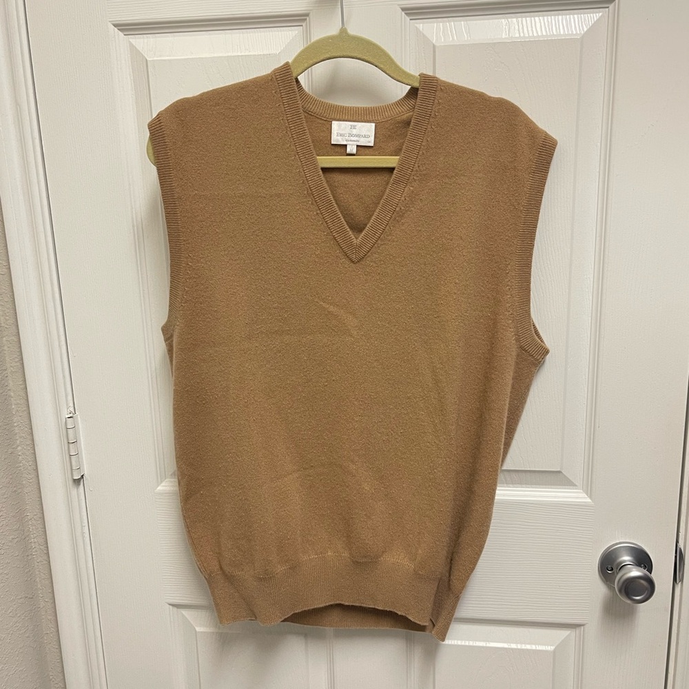 Eric Bompard Tan Cashmere Vest